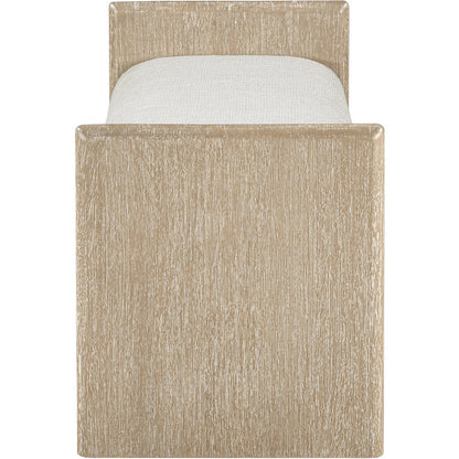 Hickory Cream Fabric Upholstered Bench