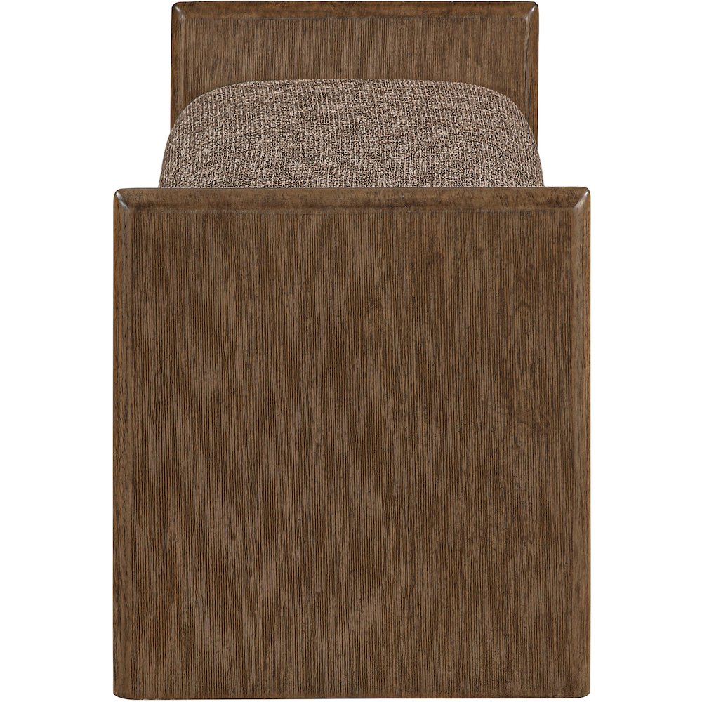 Hickory Brown Fabric Upholstered Bench