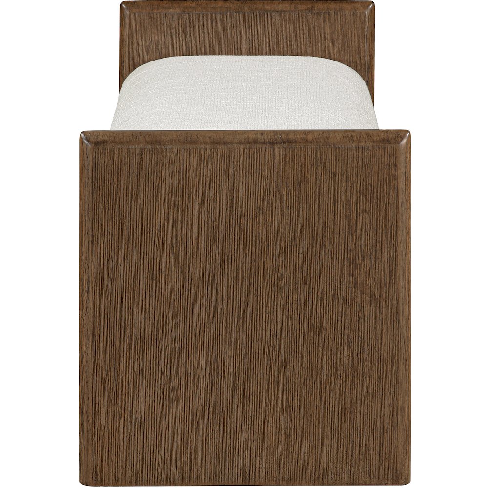 Hickory Cream Fabric Upholstered Bench