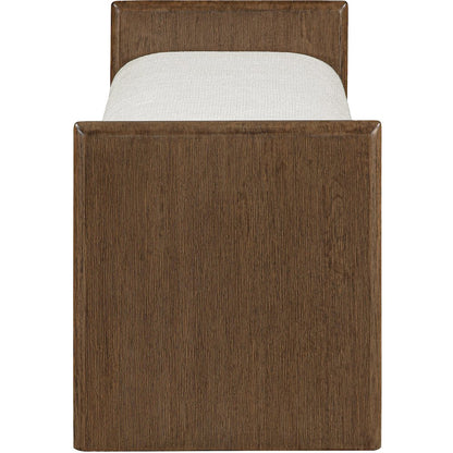 Hickory Cream Fabric Upholstered Bench
