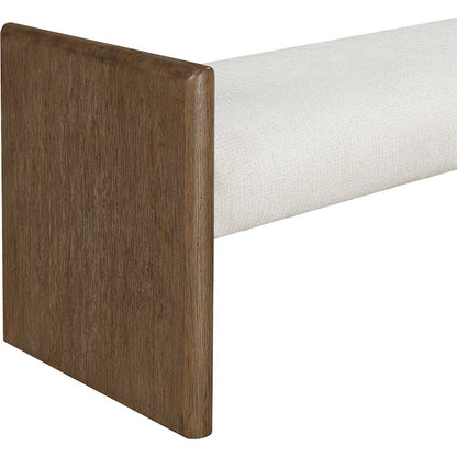 Hickory Cream Fabric Upholstered Bench