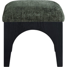 Lawson Green Chenille Fabric Upholstered Ottoman