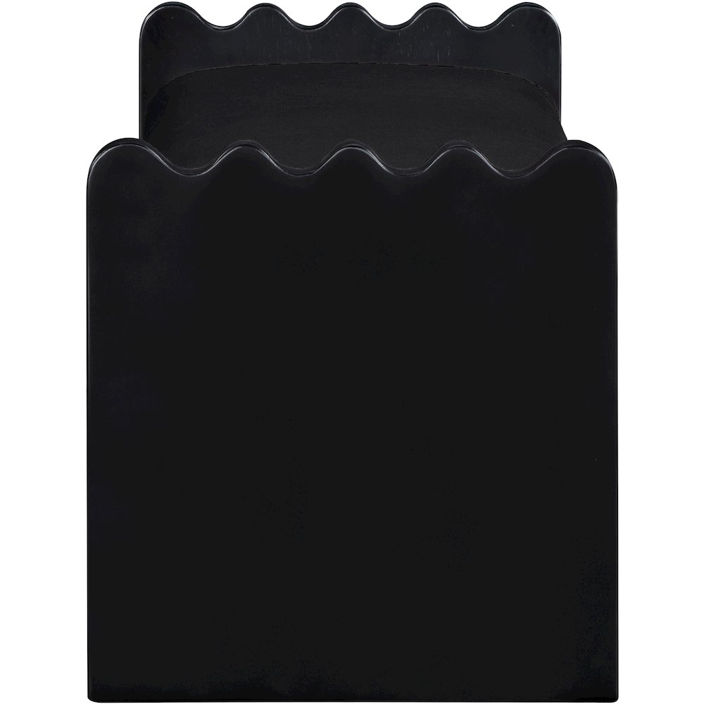 Sonia Black Velour Fur Fabric Bench