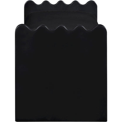 Sonia Black Velour Fur Fabric Bench