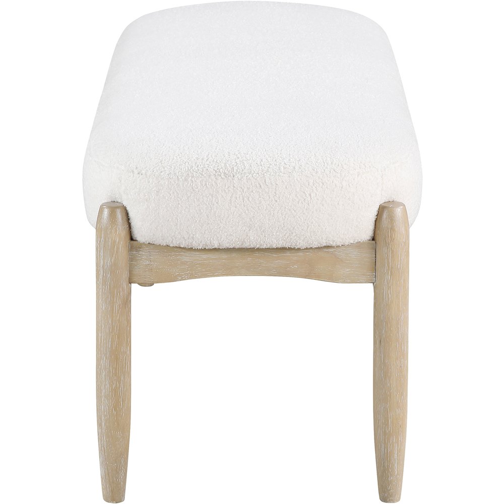 Briar Cream Faux Sheepskin Upholstered Bench