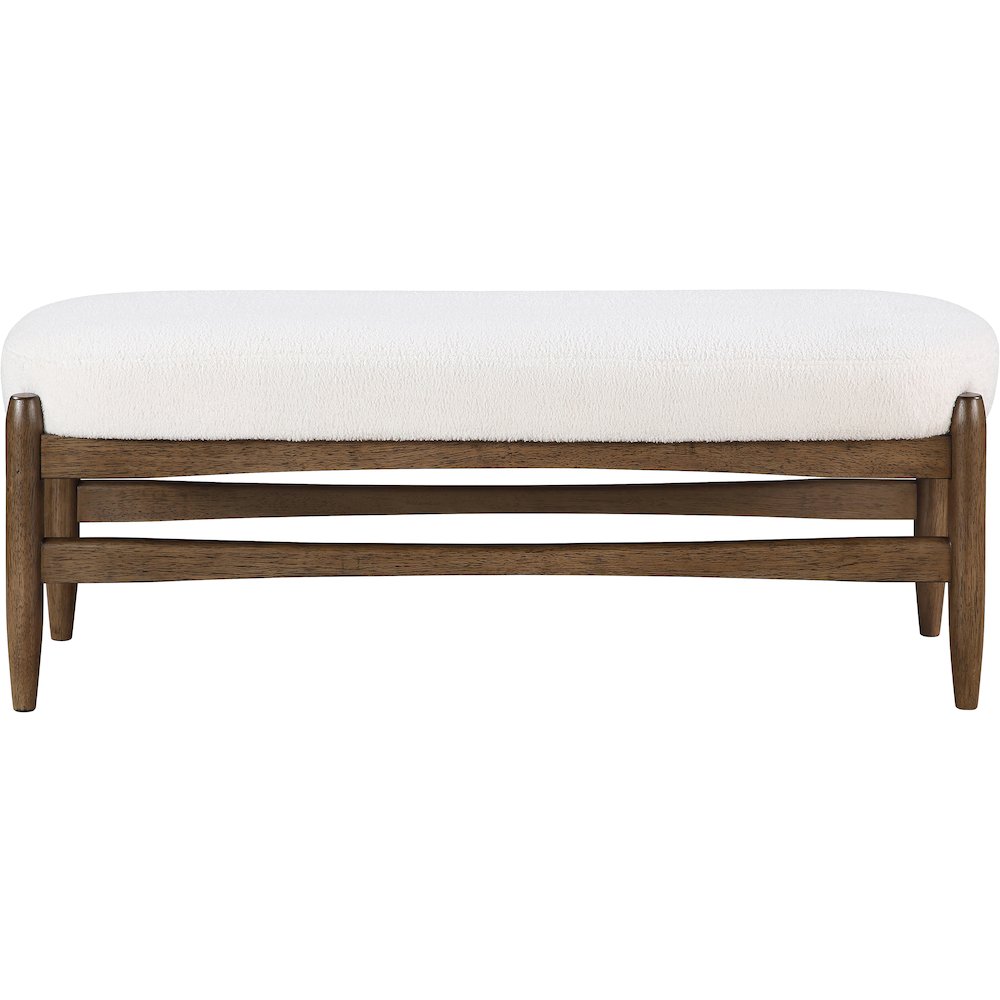 Briar Cream Faux Sheepskin Upholstered Bench