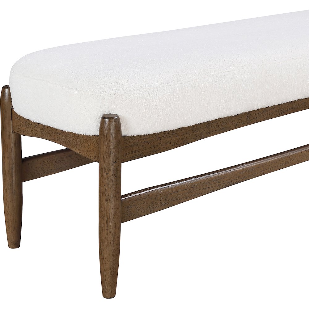 Briar Cream Faux Sheepskin Upholstered Bench