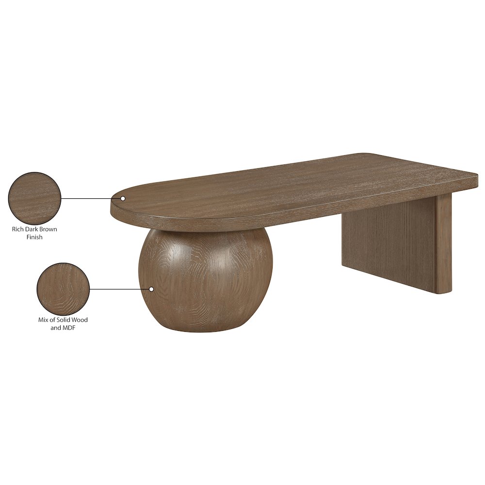 Solum Brown Ash Wood And Oak Veneer Coffee Table