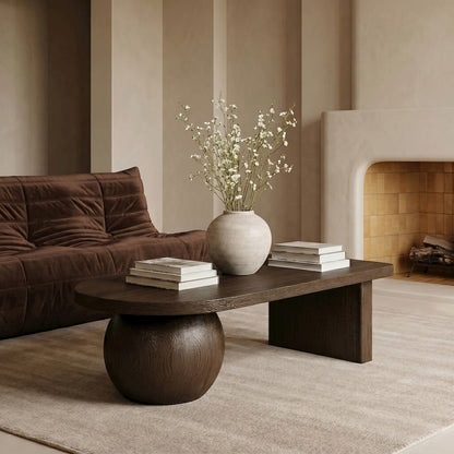 Solum Brown Ash Wood And Oak Veneer Coffee Table