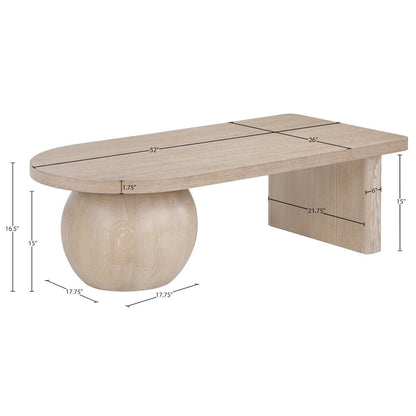 Solum Natural Ash Wood And Oak Veneer Coffee Table