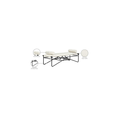 Gatsby Cream Vegan Leather Bench