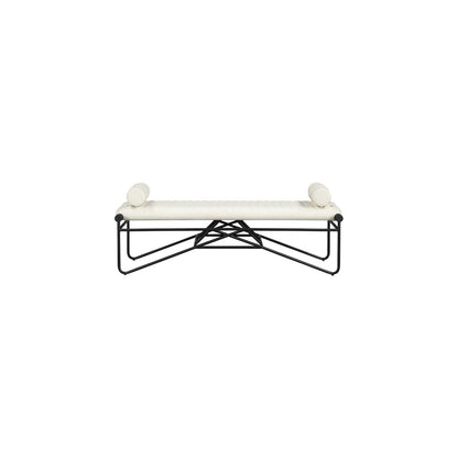 Gatsby Cream Vegan Leather Bench