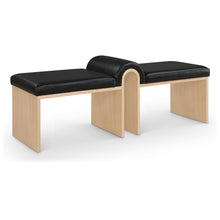 Delphine Black Vegan Leather Upholstered Bench