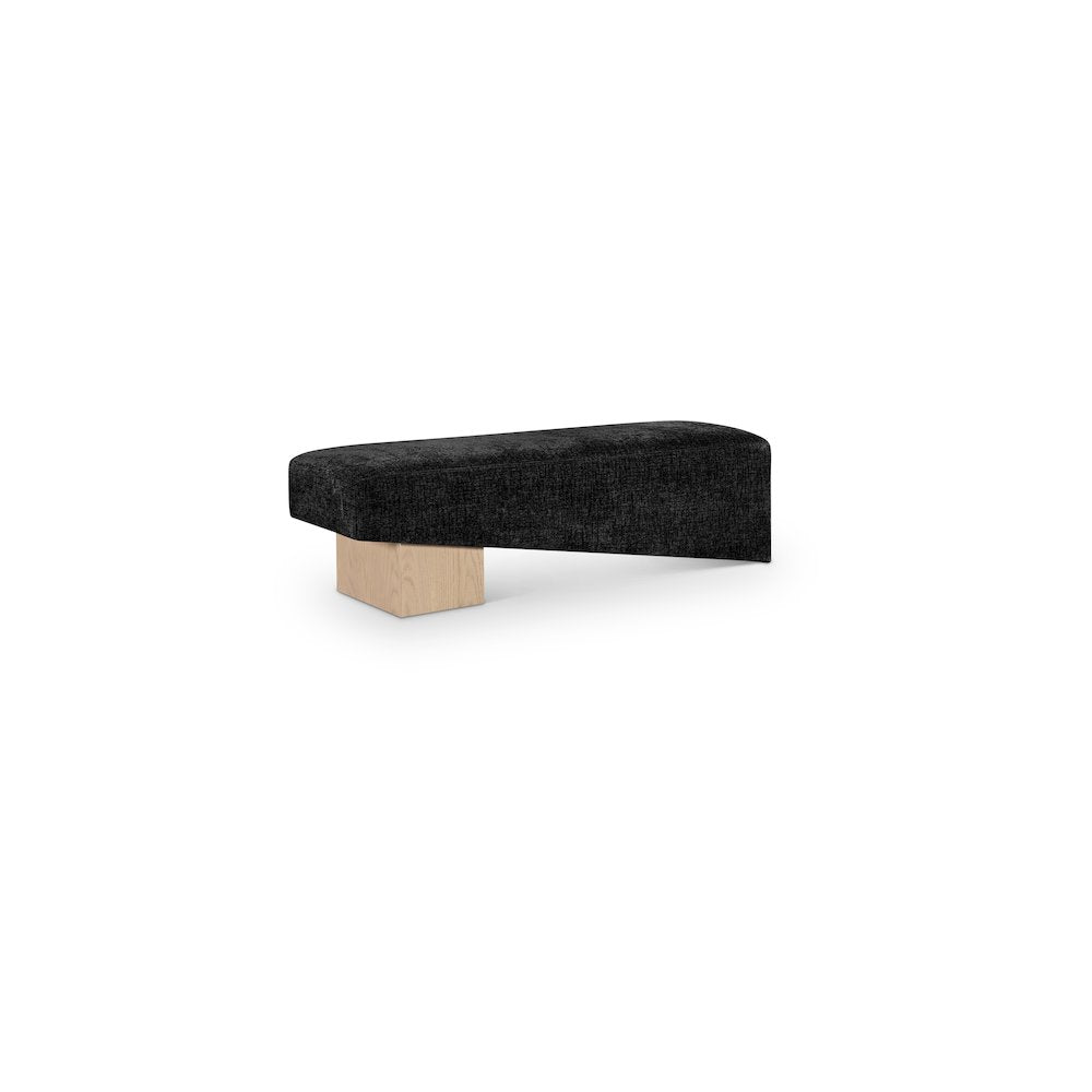 Alora Black Fabric Bench