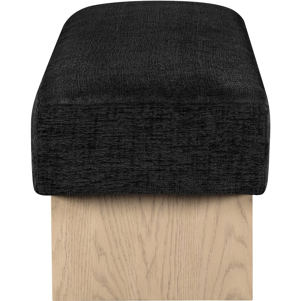Alora Black Fabric Bench