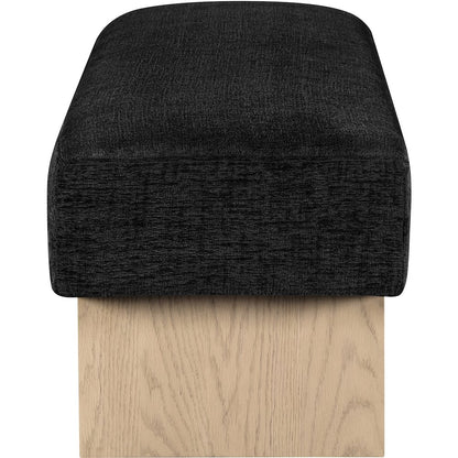 Alora Black Fabric Bench
