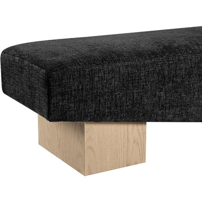 Alora Black Fabric Bench