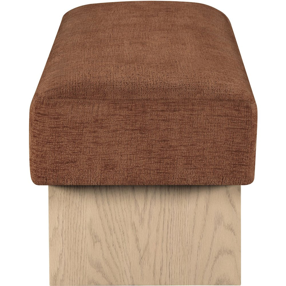 Alora Cognac Fabric Bench