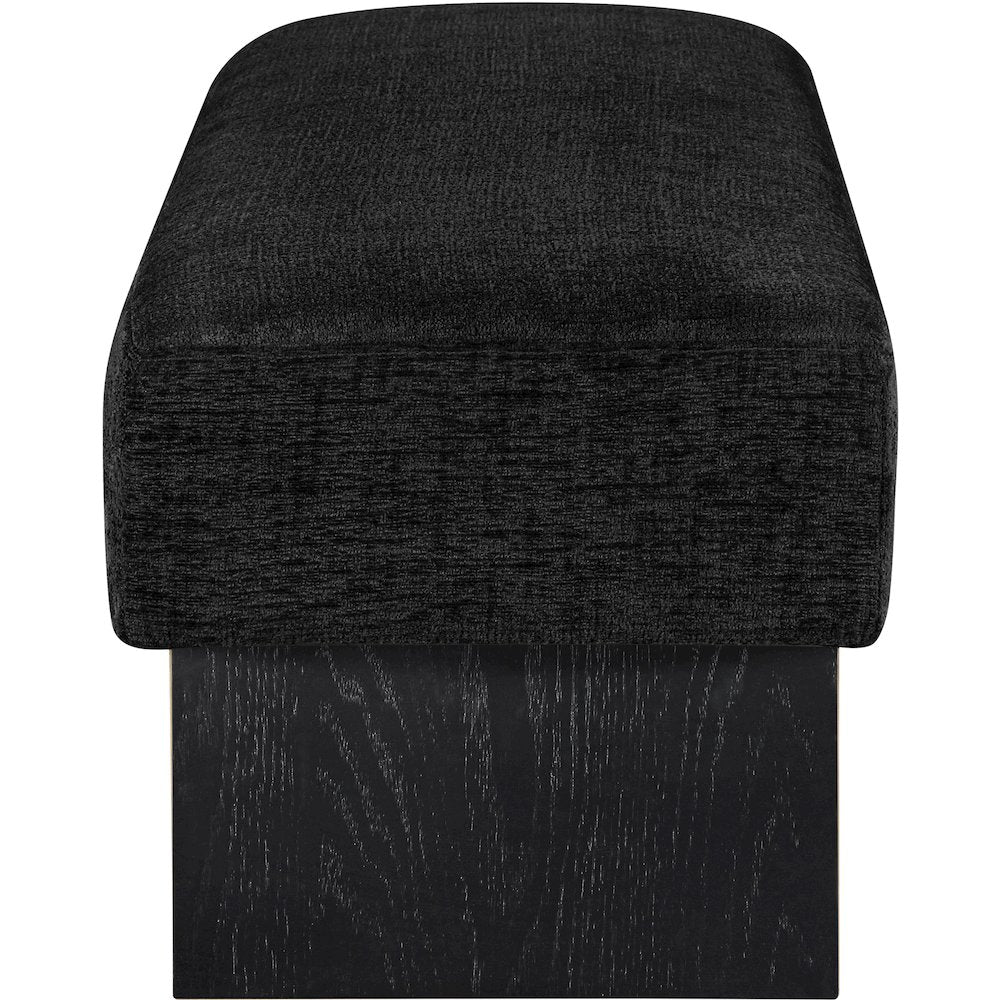 Alora Black Fabric Bench