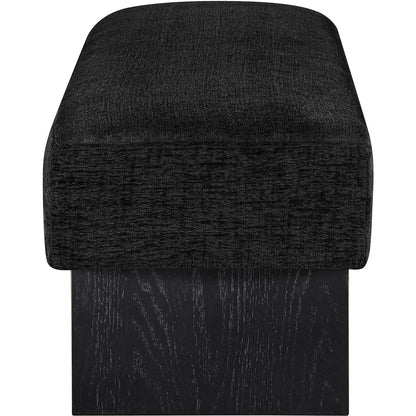 Alora Black Fabric Bench