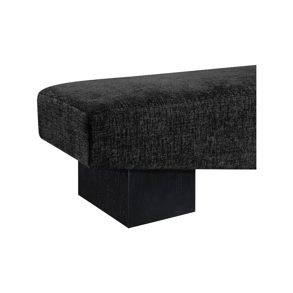 Alora Black Fabric Bench