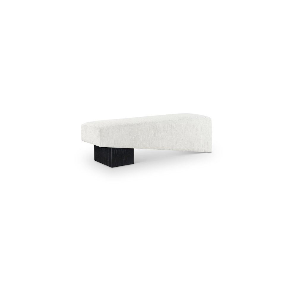 Alora Cream Fabric Bench