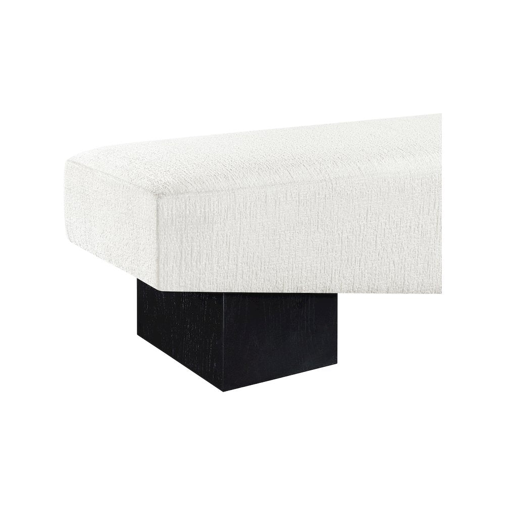 Alora Cream Fabric Bench