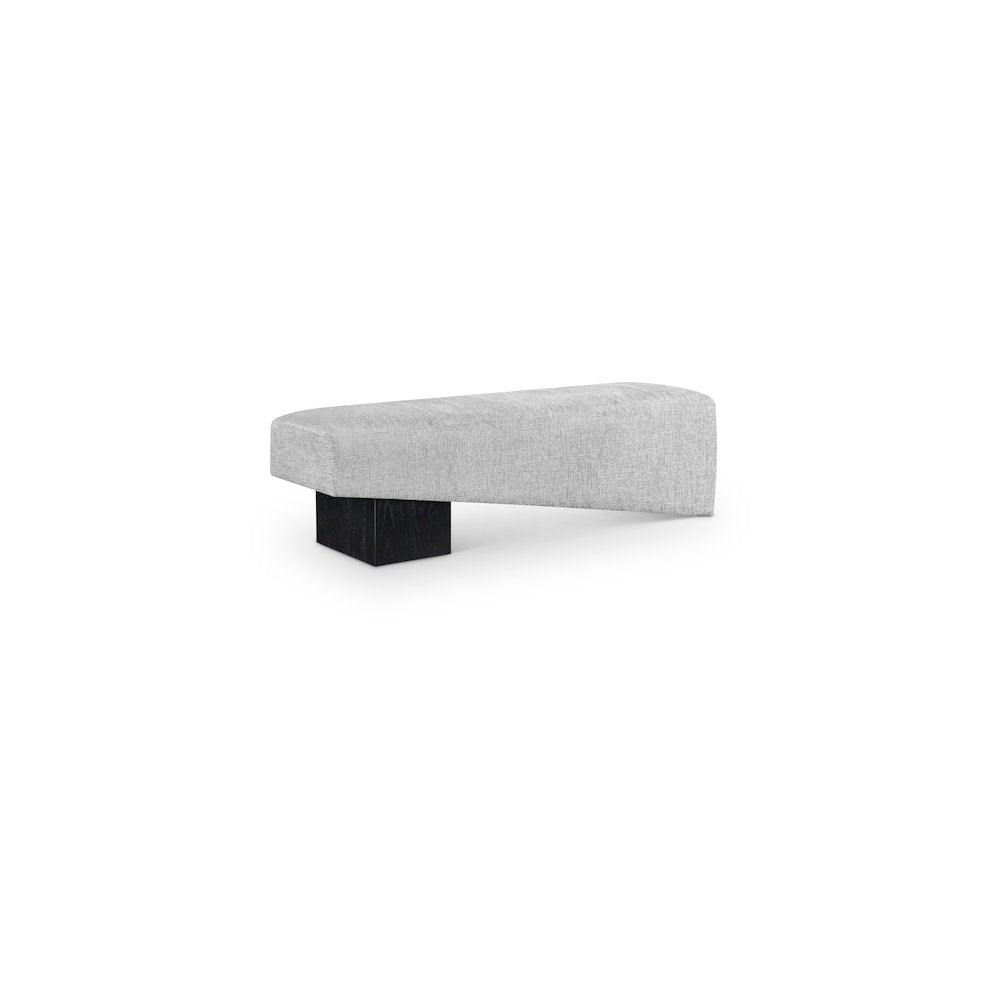 Alora Grey Fabric Bench