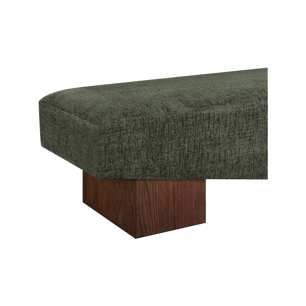 Alora Green Fabric Bench