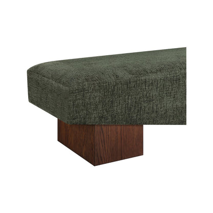 Alora Green Fabric Bench