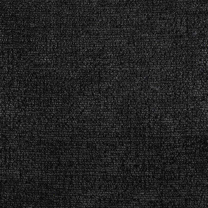 Havre Black Velour Fur Fabric Ottoman/Stool