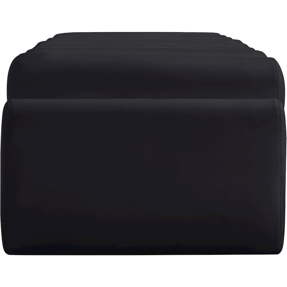 Rumble Black Vegan Leather Bench