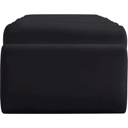 Rumble Black Vegan Leather Bench