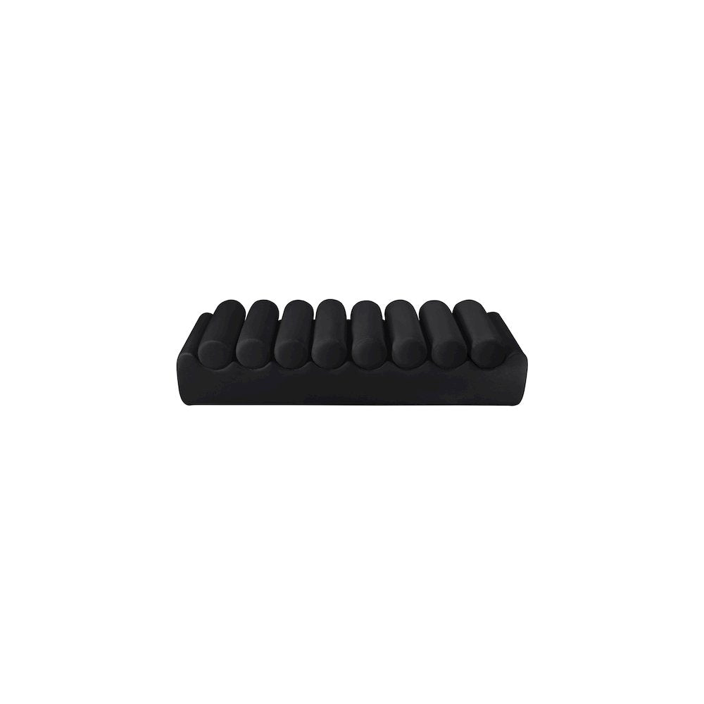 Rumble Black Vegan Leather Bench