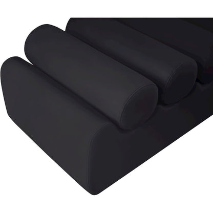 Rumble Black Vegan Leather Bench