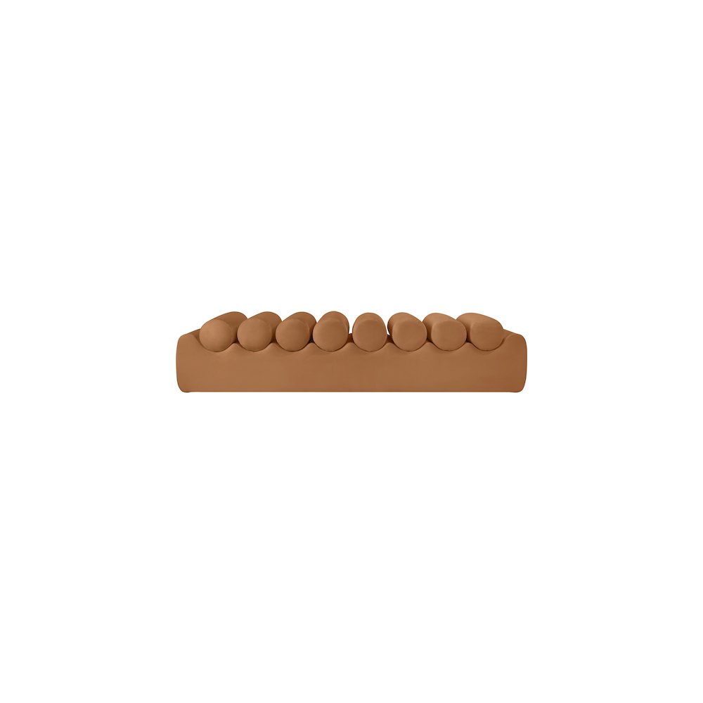 Rumble Cognac Vegan Leather Bench