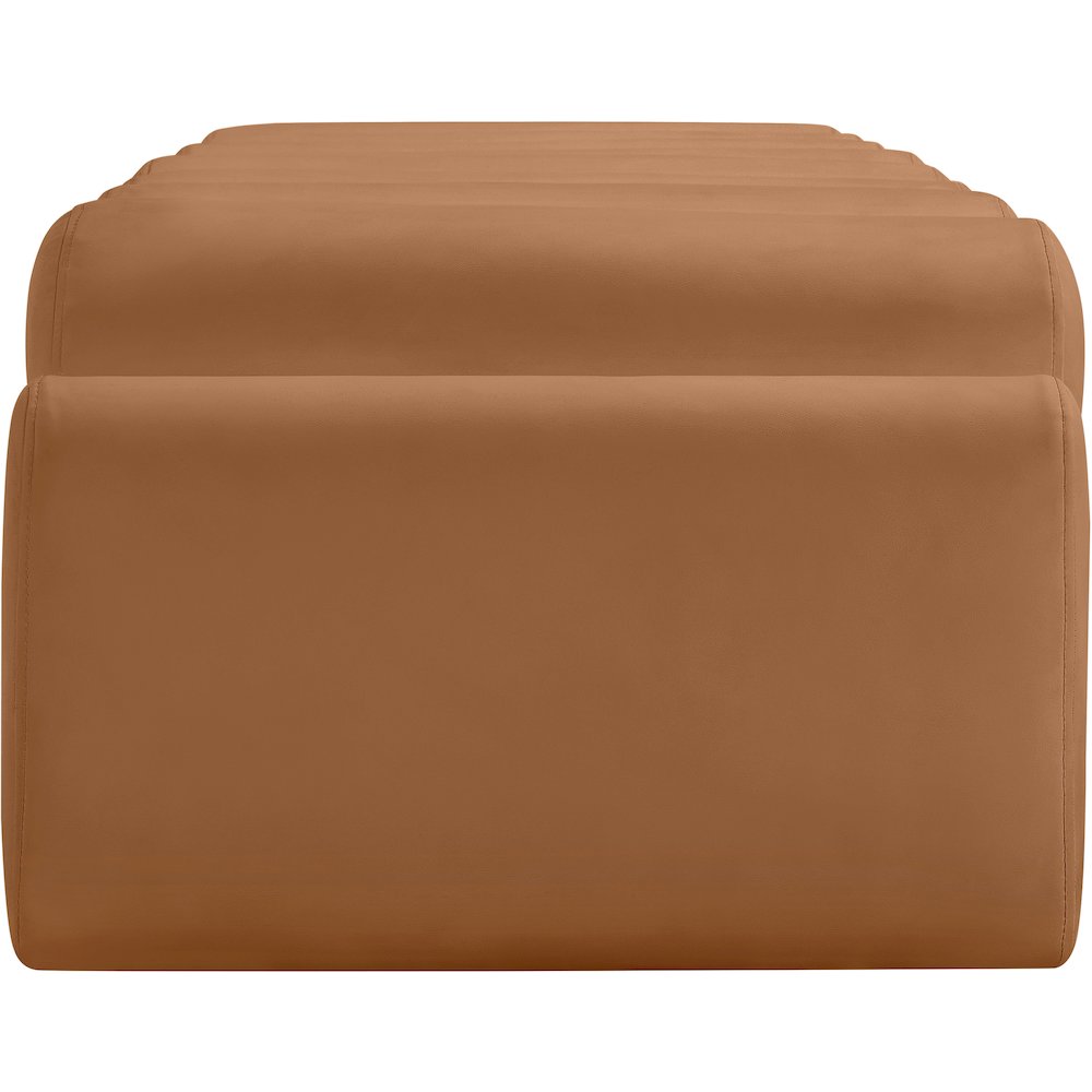 Rumble Cognac Vegan Leather Bench