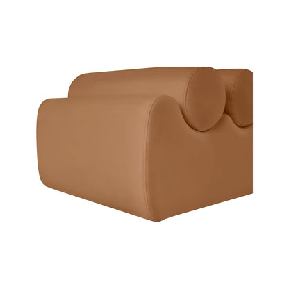 Rumble Cognac Vegan Leather Bench