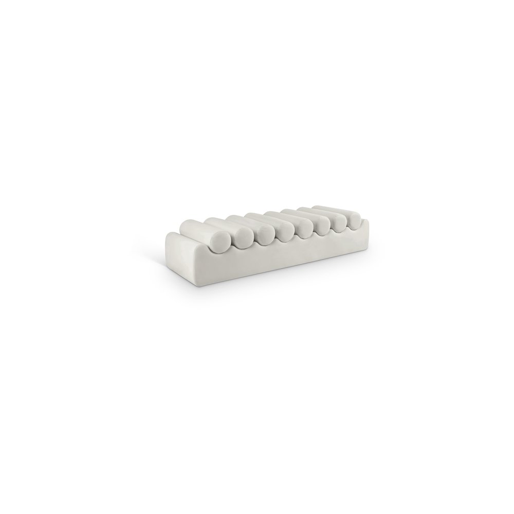 Rumble Cream Vegan Leather Bench