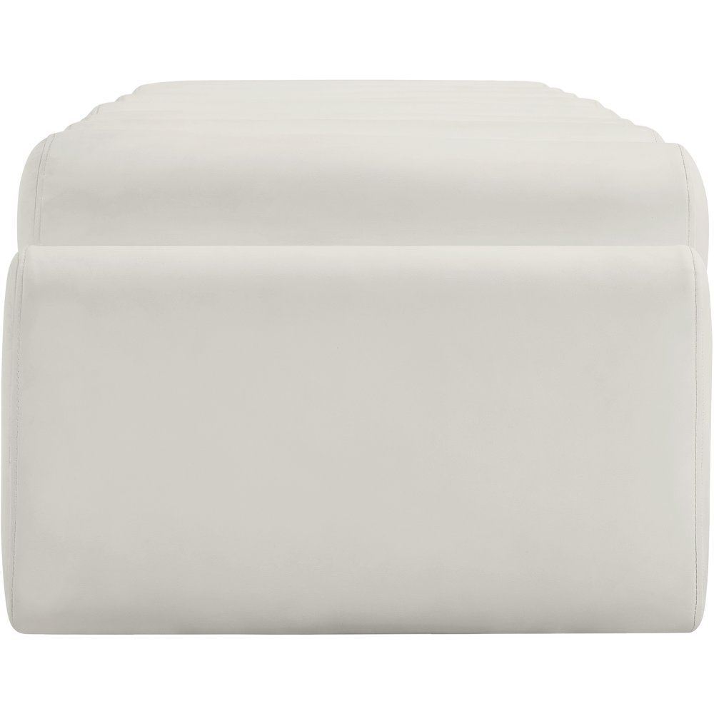 Rumble Cream Vegan Leather Bench