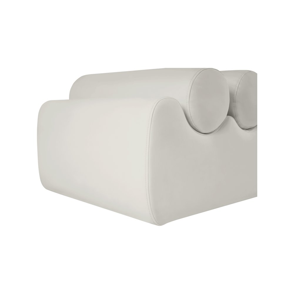 Rumble Cream Vegan Leather Bench
