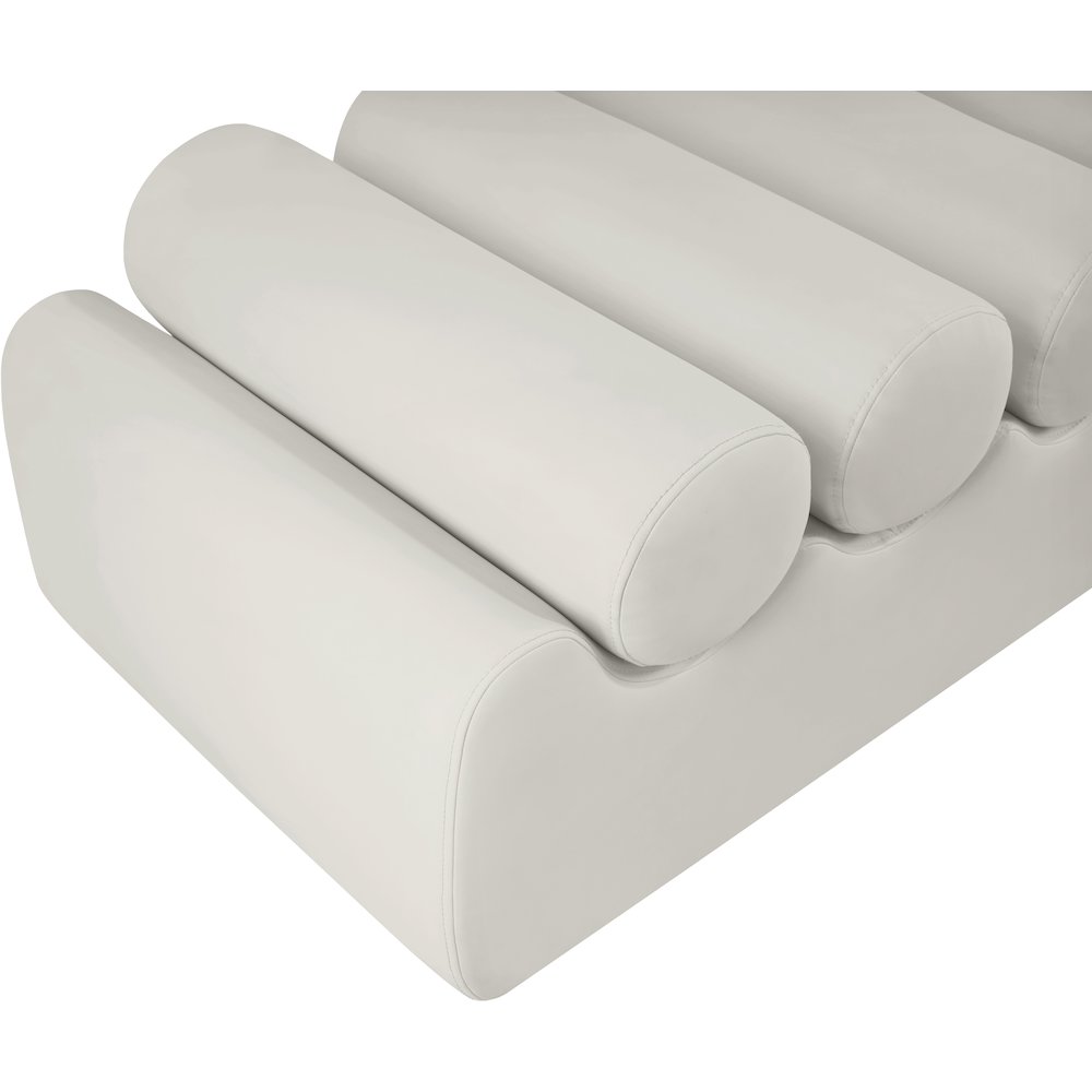Rumble Cream Vegan Leather Bench