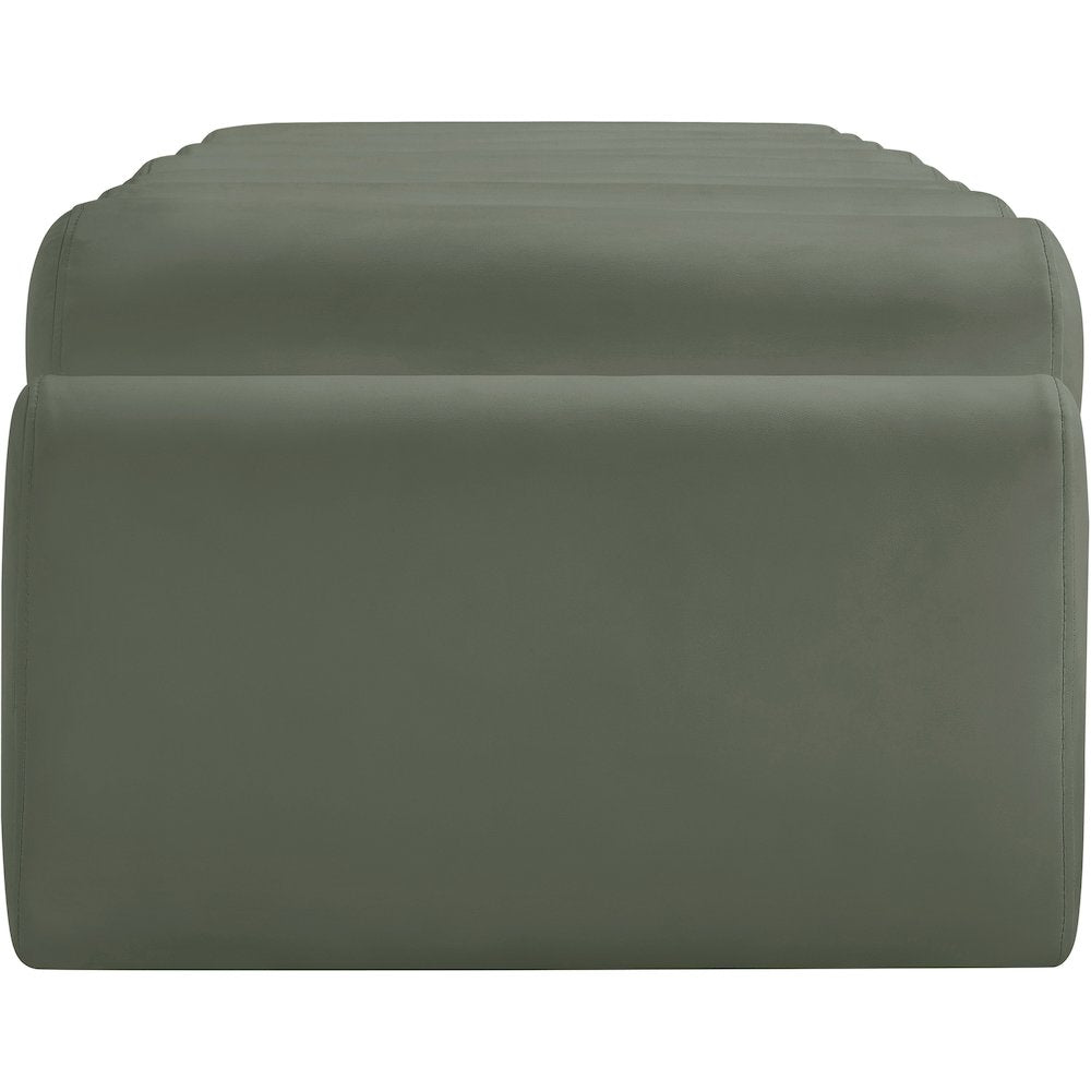 Rumble Green Vegan Leather Bench