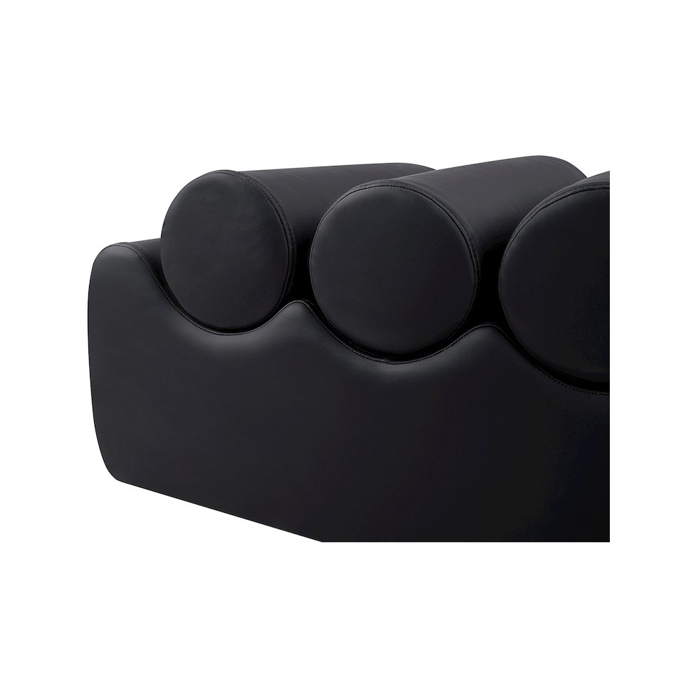 Rumble Black Vegan Leather Bench