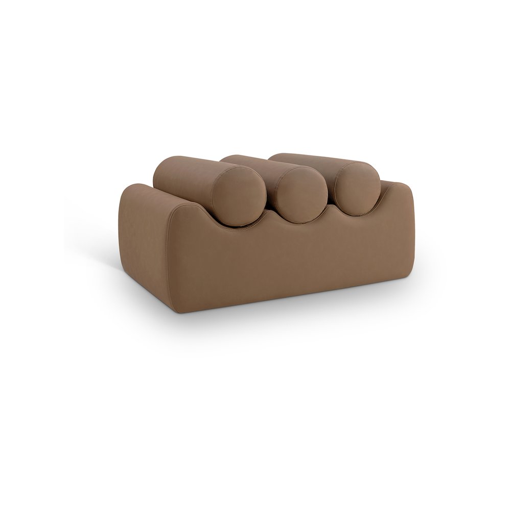 Rumble Brown Vegan Leather Bench
