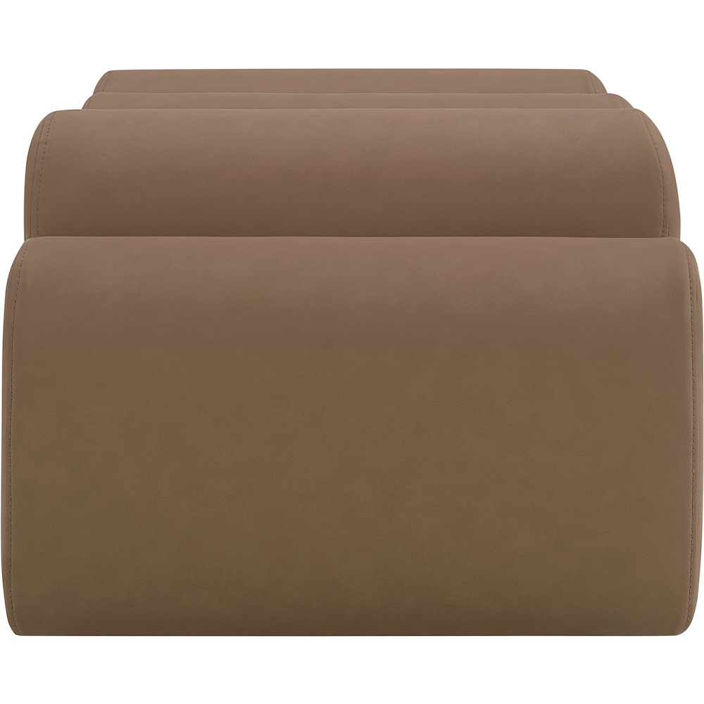 Rumble Brown Vegan Leather Bench