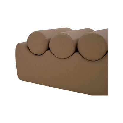 Rumble Brown Vegan Leather Bench