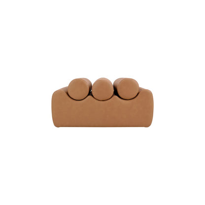 Rumble Cognac Vegan Leather Bench