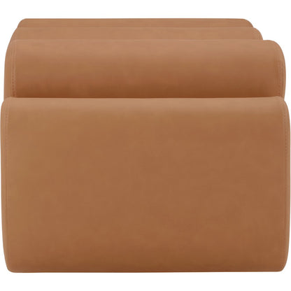Rumble Cognac Vegan Leather Bench
