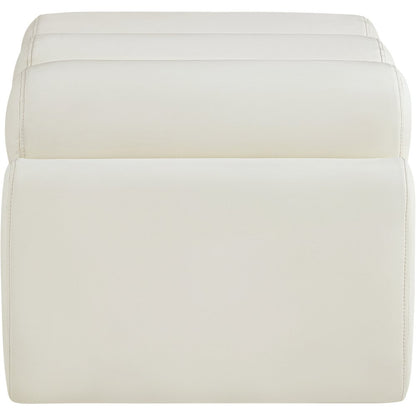 Rumble Cream Vegan Leather Bench
